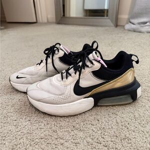 Nike Women's Black, Gold, and White Sneakers
